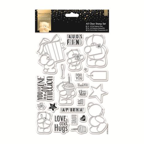 A5 Classic Decadence Forever Friends Clear Stamp Set